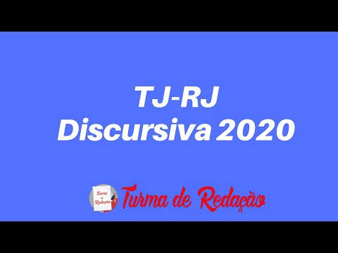TJRJ 2020: prova discursiva
