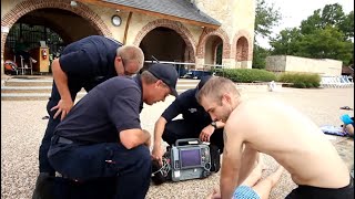 EMERGENCY POOL DROWNING RESCUE TRAINING - CPR AND WATER SAFETY DRILLS