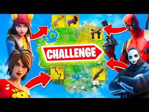 4 CORNERS OF THE MAP WITH MYTHICAL CHALLENGE BOSSES! - FORTNITE with CAP, ZERBI, and OCTY!