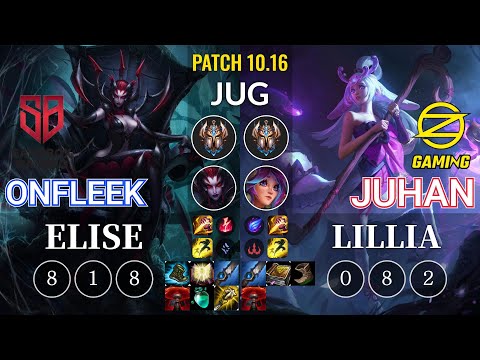 SB OnFleek Elise vs OZ Juhan Lillia Jungle - KR Patch 10.16