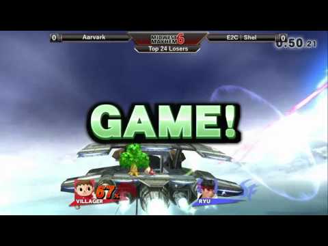 Midwest Mayhem 6 Top 24 Losers: Aarvark (Villager, Bowser Jr.) vs. E2C l Shel (Ryu)