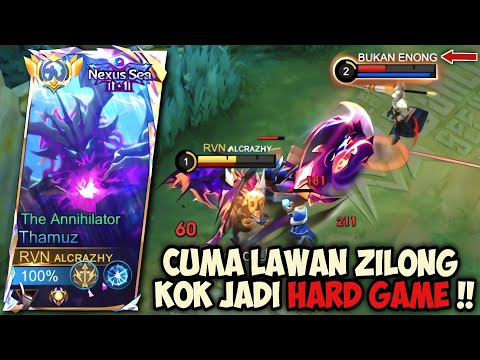 MAIN THAMUZ SOLO RANK MODE SUSTAIN KETEMU ZILONG RAYAP‼️ GAMEPLAY TOP GLOBAL THAMUZ - MLBB