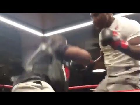 MMA Breakout Star Francis Ngannou DROPS His Coach with Leg Kick During UFC 220 Open Workout