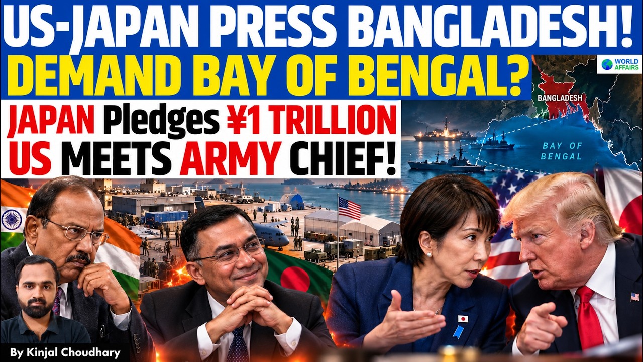 US BASE NEXT TO INDIA? Trump & Japan Trap Bangladesh with ₹55,000 Crore for Bay of Bengal | Kinjal