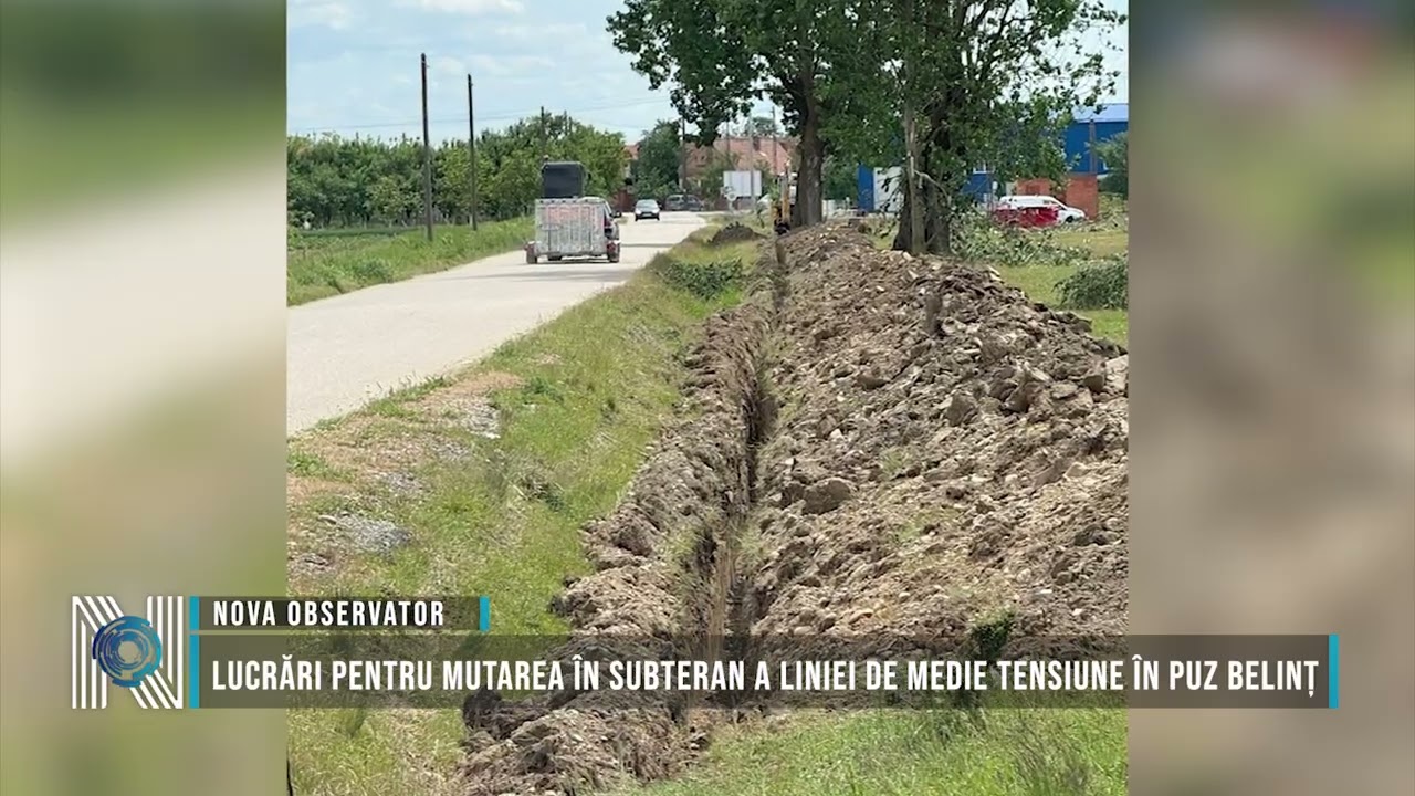 Lucrări pentru mutarea în subteran a liniei de medie tensiune în PUZ Belinț