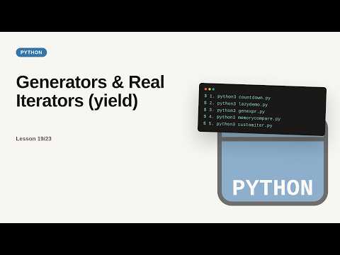 Python Web Development Basic Series Generators Real Iterators Yield