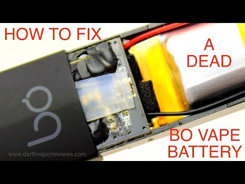 Part of a video titled How To Fix a Dead BO Vape or JUUL Battery - YouTube