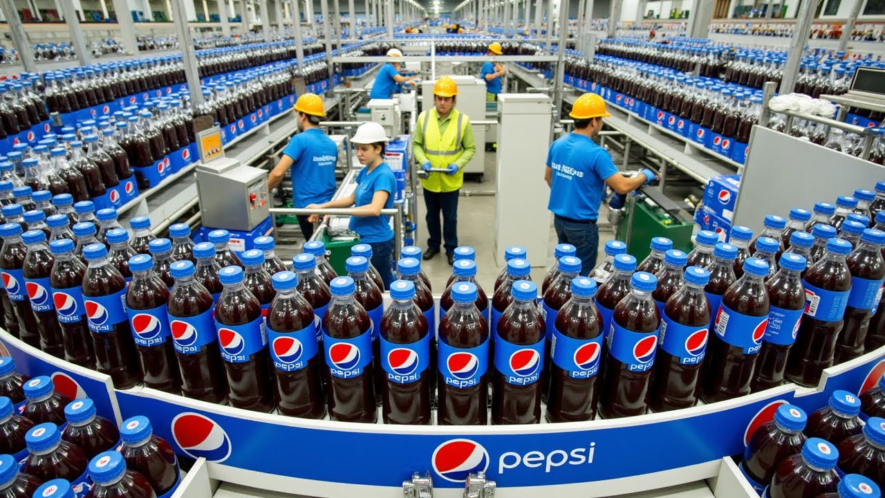How Pepsi Cola is Made🥤: How 36,000 Bottles Are Produced Every Hour