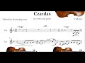 Czardas V. Monti. Violin and Piano Sheet music