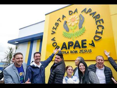 Inauguração da sede da nova APAE de Boa Vista da Aparecida, com a presença do Governador.