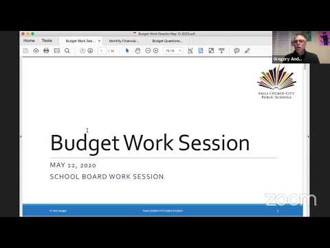 School Board Budget Work Session - May 12, 2020