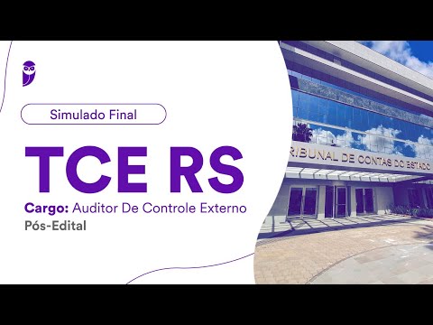 Simulado Final TCE RS - Auditor De Controle Externo - Ciências Contábeis - Pós-Edital Correção
