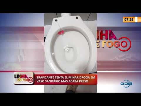 LINHA DE FOGO 21 03 2020 TRAFICANTE TENTA ELIMINAR DROGA EM VASO SANITíRIO MAS ACABA PRESO