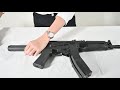 Product video forLCT 9mm PP-19 PDW AK Airsoft AEG Rifle w/ Polymer Handguard (Black)