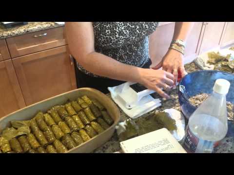 Using a Dolmades Machine - How to make Greek Dolmades or Dolmas