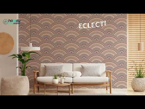 Boho Mandala Circle Colorful Peel and Stick Wallpaper Design for Your Modern House Wall Interior