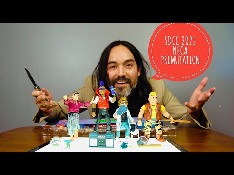 SDCC 2022 NECA TOYS Premutation 4-Pack - Splinter, Baxter, Bebop, Rocksteady