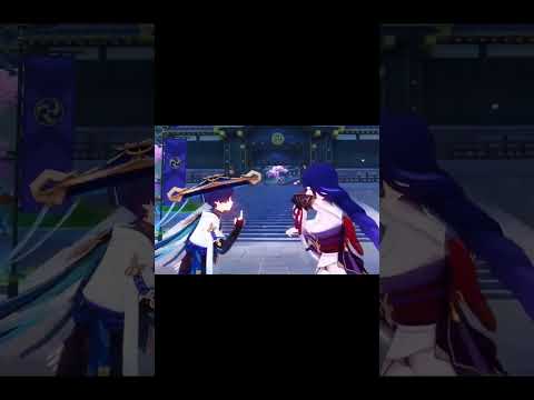 Raiden Shogun slapped Scaramouche Genshin Impact #shorts #genshinimpact