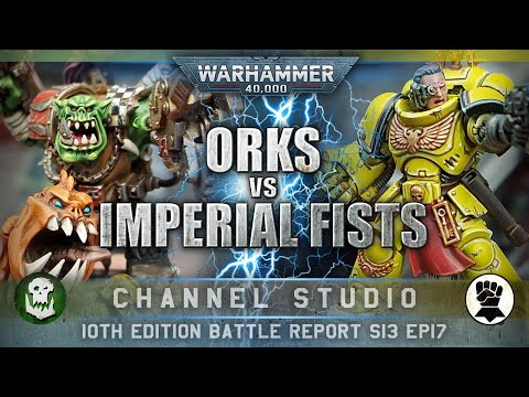 Orks vs Imperial Fists Space Marines Warhammer 40K Battle Report 10th Edition 2000pts