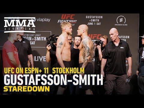 UFC Stockholm: Alexander Gustafsson vs. Anthony Smith Weigh-In  Staredown- MMA Fighting