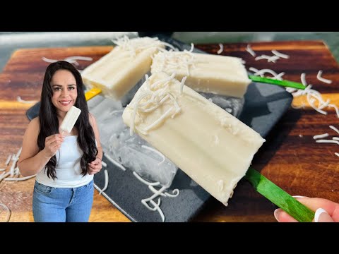 CÓMO PREPARAR EN MINUTOS PALETAS DE HIELO DE COCO CREMOSITAS! HOW TO MAKE THE BEST COCONUT POPSICLES