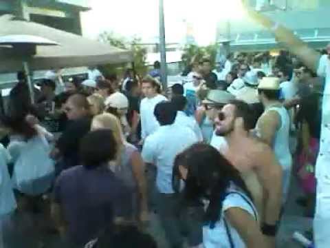 Marriot pool party downtown LA with Sandra Collins