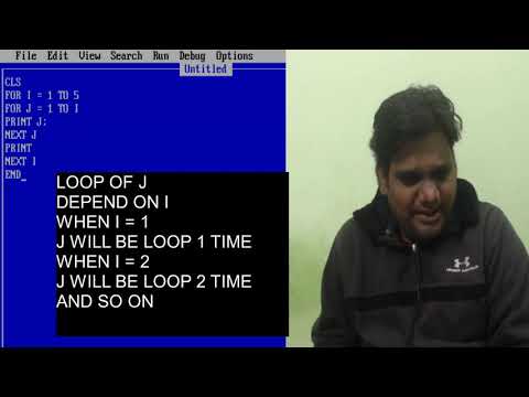 Number Pattern Using For Next Loop In Qbasic
