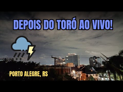 Porto Alegre ao vivo após chuvarada, tempo severo no Rio Grande do Sul - 27/07/2026