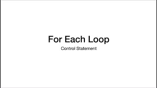 ForEach loop in Java