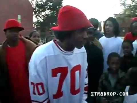 NY Blood rap battle in a blood hood