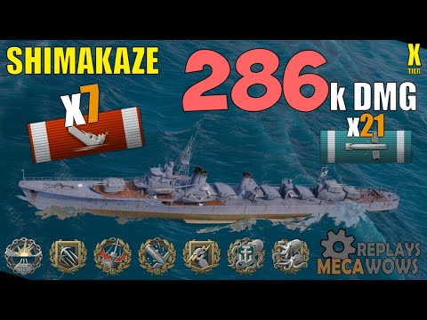Shimakaze 7 Kills & 286k Damage | World of Warships Gameplay