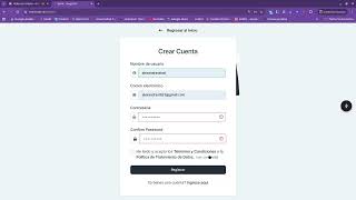 Registro e inicio de sesión de la plataforma EVINT