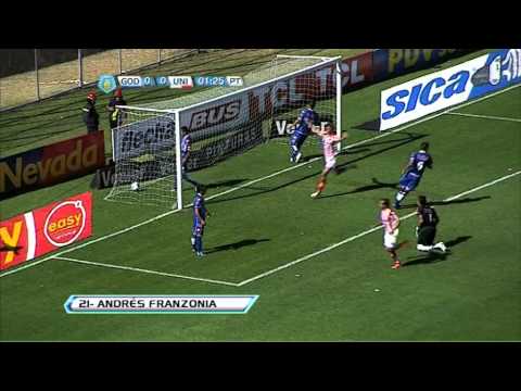 Gol de Franzoia. Godoy Cruz 0 - Unión 1. Fecha 2. Torneo Final 2013. Fútbol Para Todos