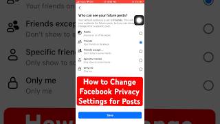 Download lagu How to Change Facebook Privacy Settings for Posts⚙️📲 #facebook #tipsandtricks #tutorial #privacy mp3
