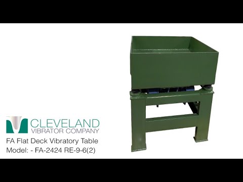 Flat Deck Vibratory Table for Settling Materials - Cleveland Vibrator Co.