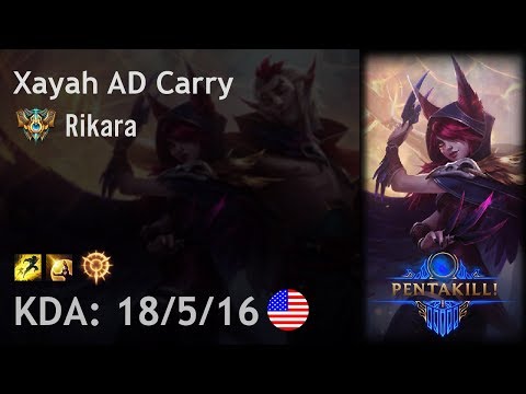 Xayah AD Carry vs Kalista - Rikara - NA Challenger Patch 7.23