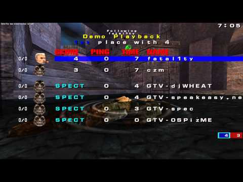 Quake 3 OSP: fatal1ty (pov) vs czm @ QuakeCon 2002 on ospdm8