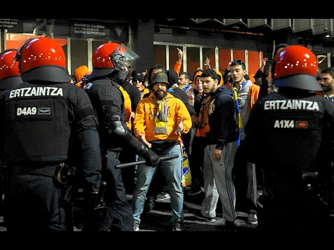 ATHLETIC BILBAO VS APOEL NICOSIA\  HOOLIGANS RIOTS  16.02.2017