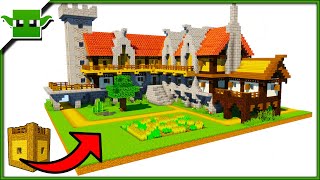 Minecraft Medieval Fortified House Tutorial (EASY 5X5 BUILDING SYSTEM) #2