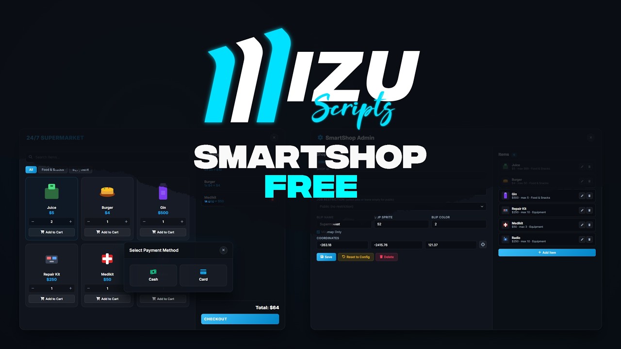 图片[2]-Mizu SmartShop-动态游戏内商店创建者 - FiveM插件网-FiveM插件网