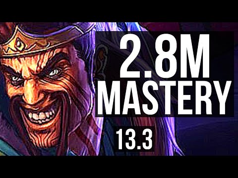 DRAVEN vs KAYLE (TOP) | 16/1/6, 2.8M mastery, 1200+ games, Legendary | EUW Master | 13.3
