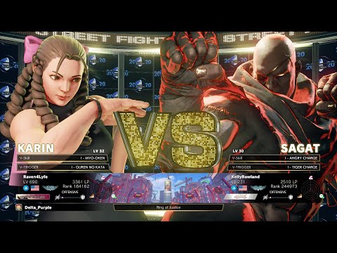 Street Fighter V Ranked Match #260 Karin vs Sagat