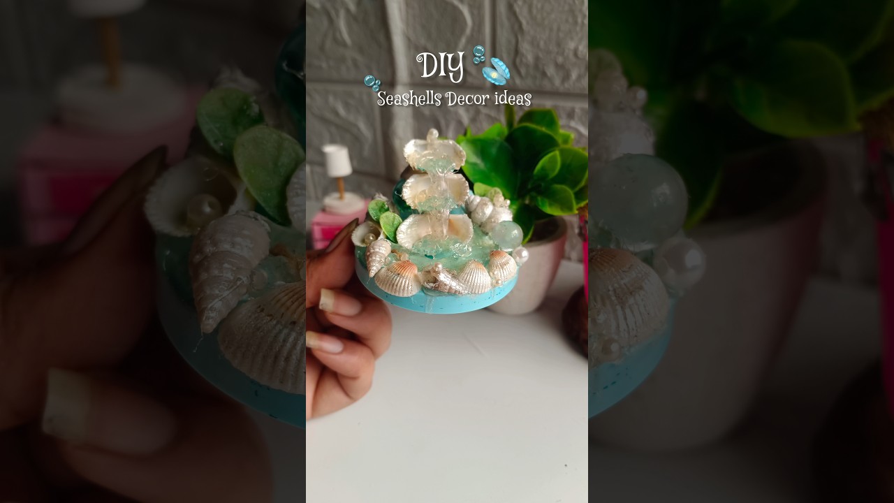 DIY Seashells Decor ideas 🫧🐚#shorts #diy #craft #decor #shellcraft