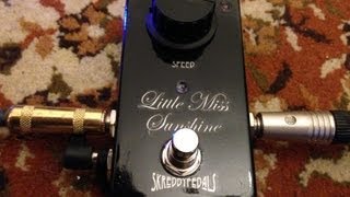 Video thumbnail for Skreddy Little Miss Sunshine phaser (complete demo) by Vintage Stompboxes