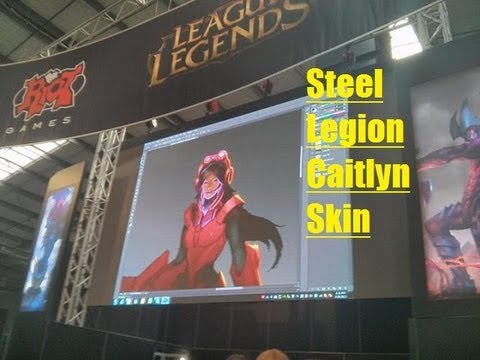 Pulsefire Caitlyn Skin Spotlight (Splash Art) Model "League of Legends" LOL Gameplay Steel Legion