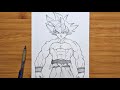 How to draw Goku from Dragon Ball [ full body ] | Goku Ultra Instinct step by step | easy tutorial