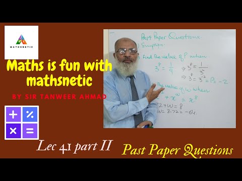 Making Sense of Algebra|Indices|Cambridge IGCSE Maths|Lec.41-P2|Past Paper Questions |Chapter 2