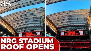 NRG STADIUM ROOF of HOUSTON TEXAS OPENS in stunning display