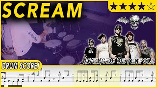 Scream - Avenged Sevenfold | DRUM SCORE Sheet Music | #590 DRUMSCRIBE