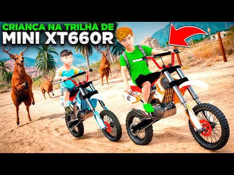 CRIANÇA FOI PRA TRILHA DE MINI MOTO NA FLORESTA PERIGOSA!😱 (GTA 5)